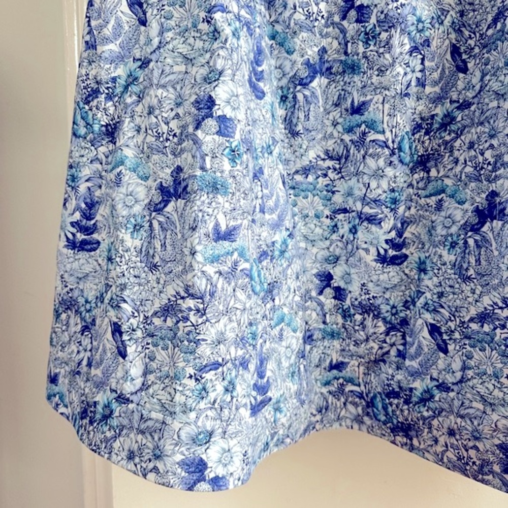 Tuckernuck | Hyacinth House Blue Floral High Neck Midi Floral Dress XL - Picture 5 of 9